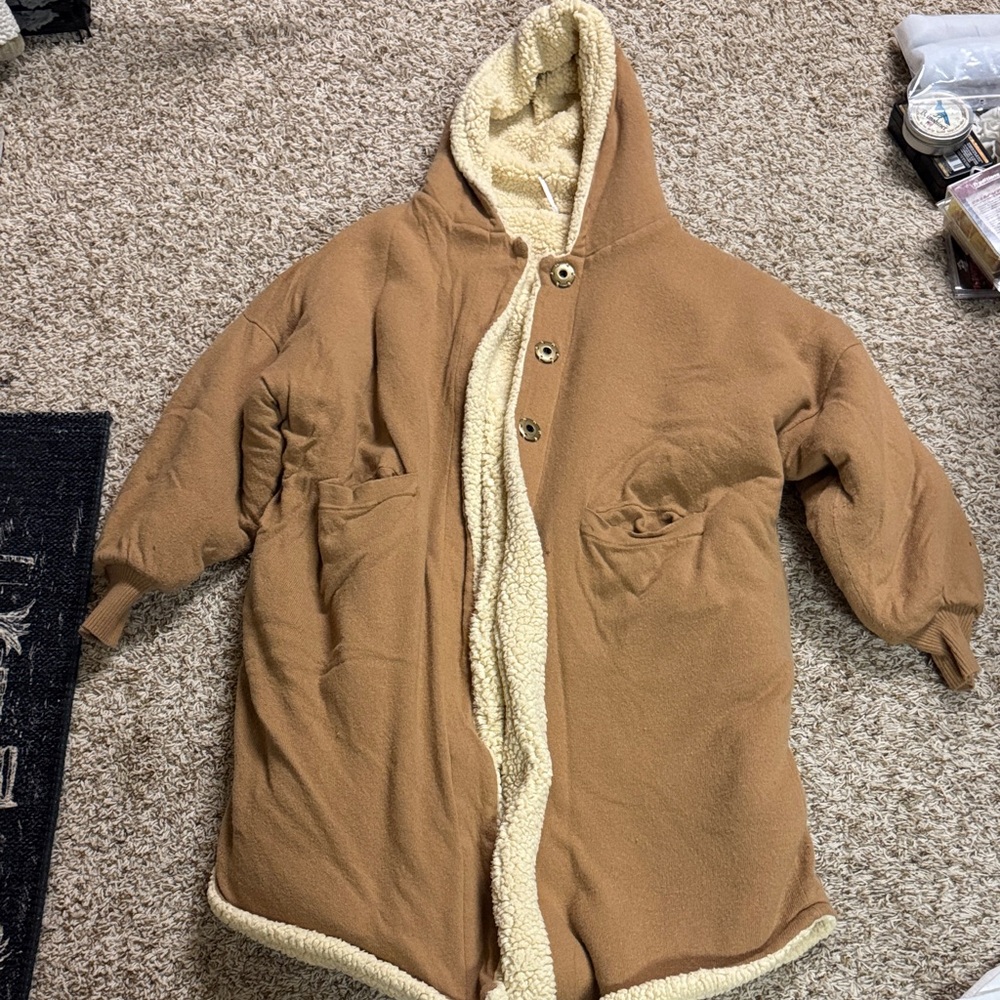 Free people long Sherpa oversized coat